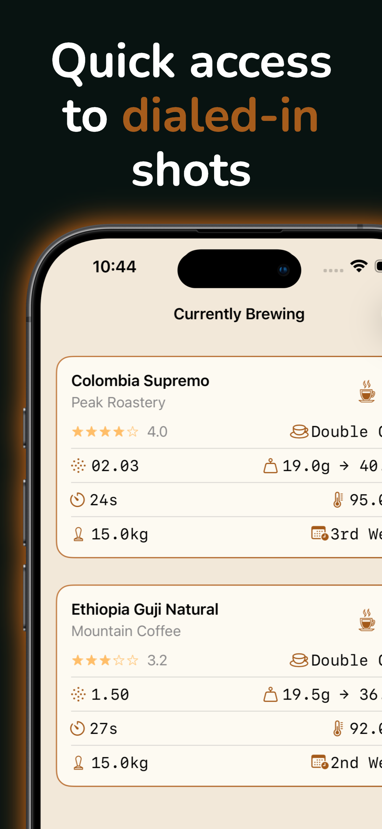 Espresso Metrix screenshot 2